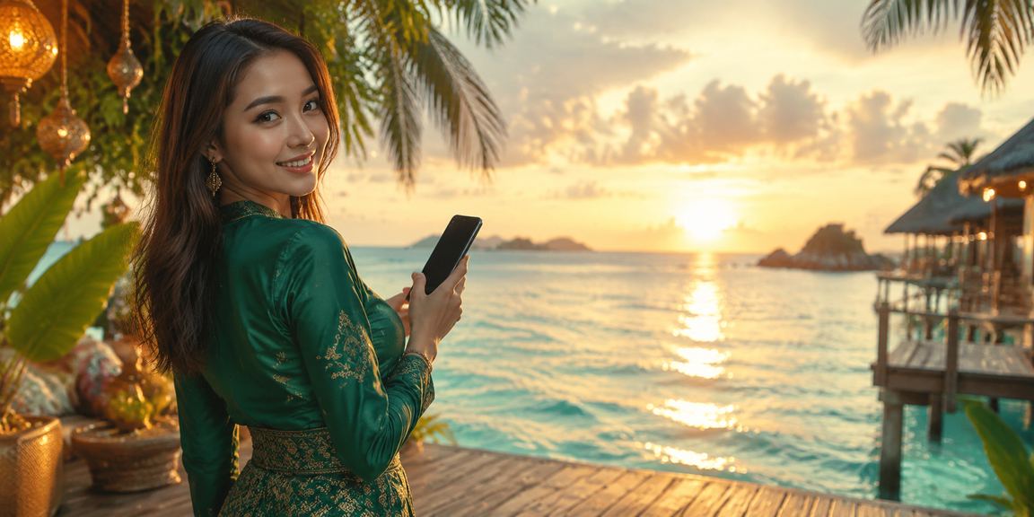 Pengguna Malaysia dari Terengganu menikmati kasino mudah alih semasa perayaan Hari Raya